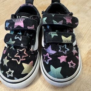 Vans toddler girls size 5 Ward v foil stars shoes sneakers